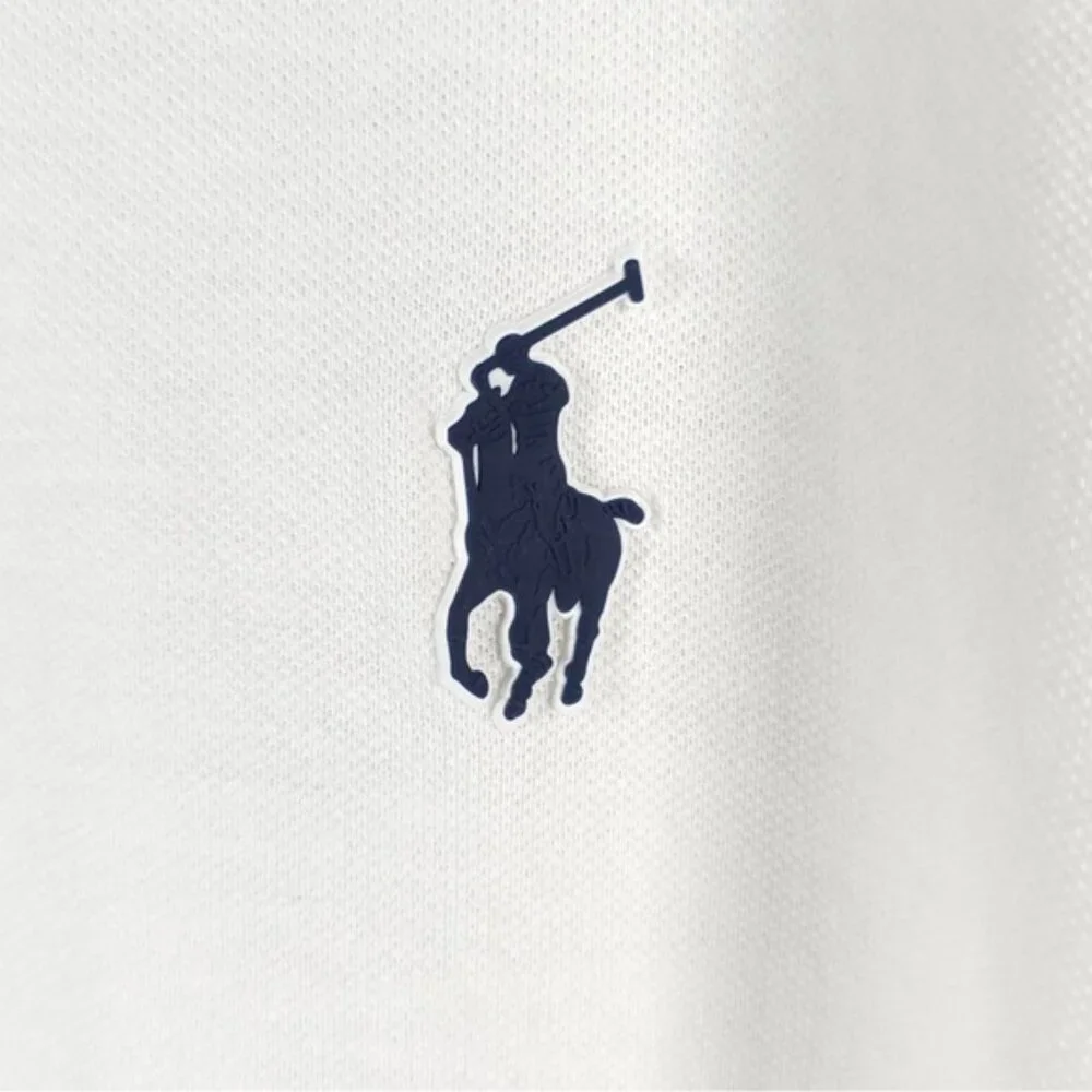 POLO RALPH LAUREN CUSTOM SLIM FIT POLO/67 Rubber‎ Pony Logo Mesh Polo Shirt XXL